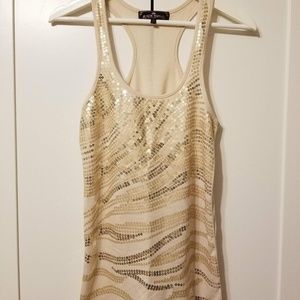 SOLD! Gold sequin Tank Top Size S